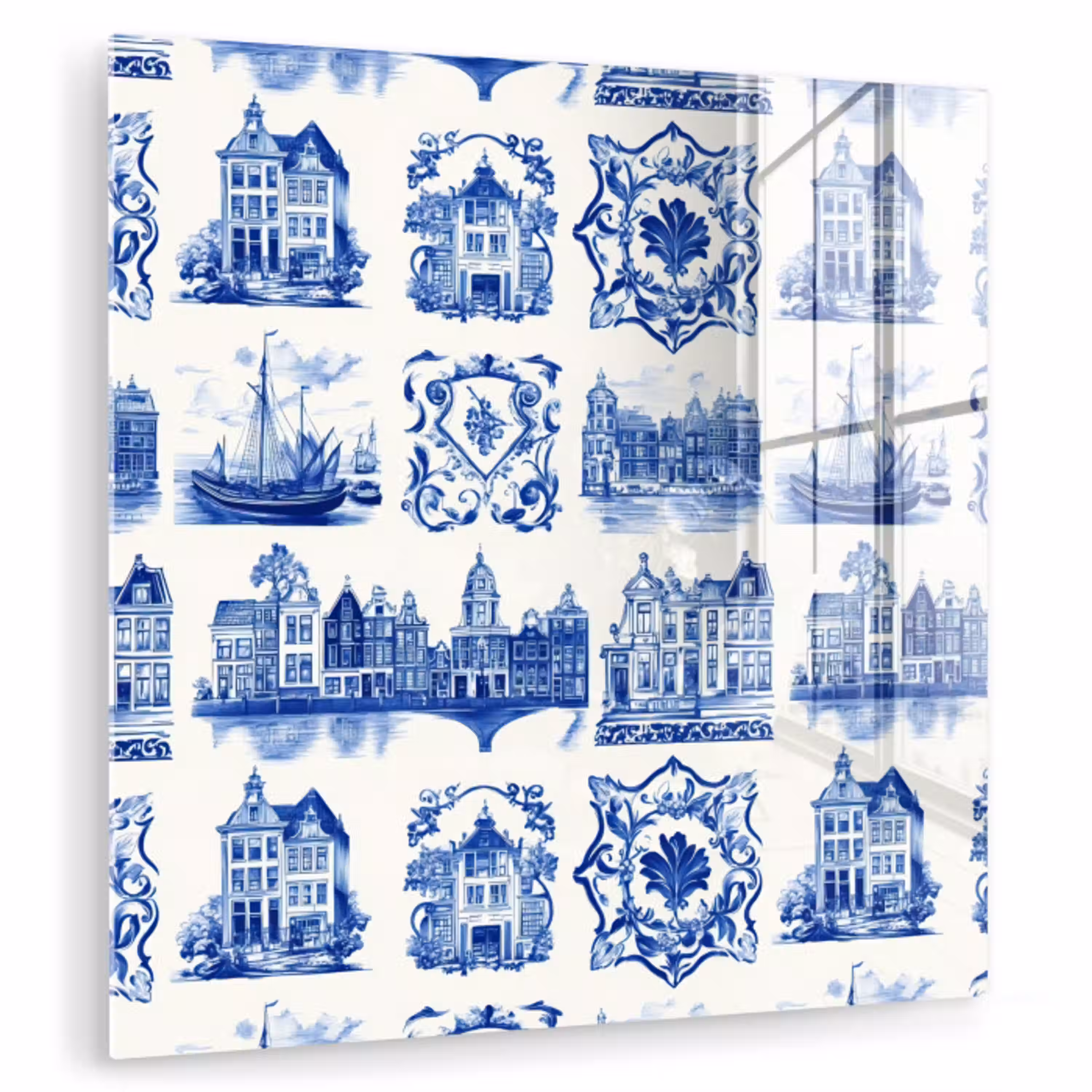Huizen - Schepen - Blauw plexiglas 5mm klein 11 -zzzproduct_nieuw