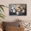 Bloemen - Wit - Vaas - Modern canvas 2cm klein -sfeer1