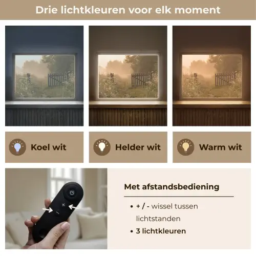 Hek - Natuur - Mist - Veld Light Box met batterij (Wandlamp) middel -USP_lichtkleurNL