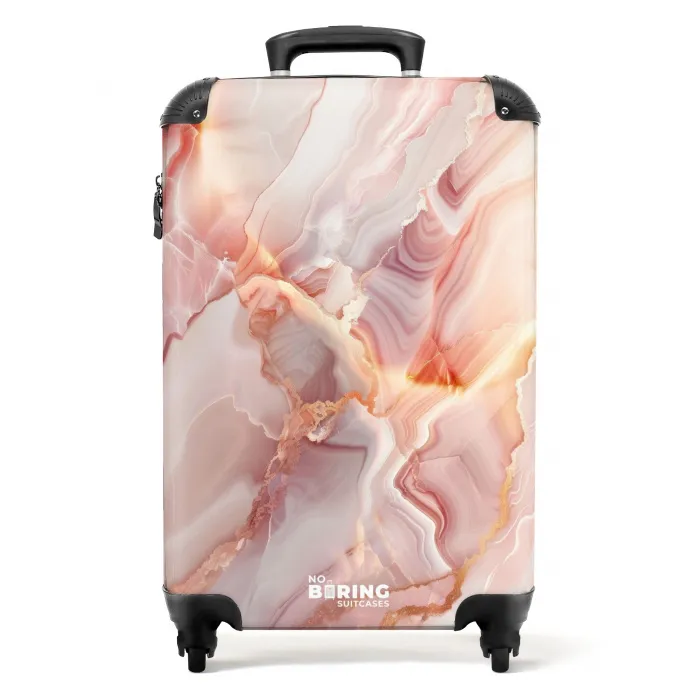 Marmer - Zonsopgang in Roze Marmer NBS - Handbagage koffer - Kinderen Unisex middel -productfoto_recht