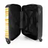 Strepen patroon geel NBS - Handbagage koffer - Kinderen Unisex middel -binnenkant
