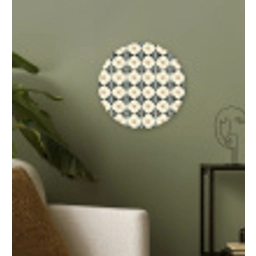Sierlijk - Ornament - Blauw Wandcirkel kunststof plaat 5mm dik klein 188 -sfeer3