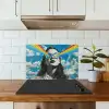 Vrouw - Bril - Regenboog - Wolken keuken achterwand spatscherm klein -sfeer2