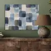Patroon - Blauw - Vierkanten PET vilt klein -sfeer2
