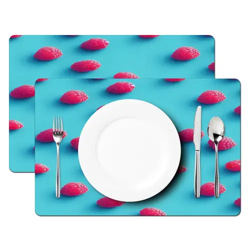 Blauw - Frambozen - Roze Placemat vinyl groot 368 -zzsfeer2_Kitchenyeah-website