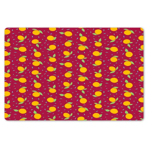 Rood - Donker - Felle - Sinasappels Placemat vinyl groot 368 -zzsfeer1_Kitchenyeah-website