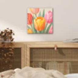 Tulpen - Abstract - Kleurrijk aluminium wit klein -sfeer3