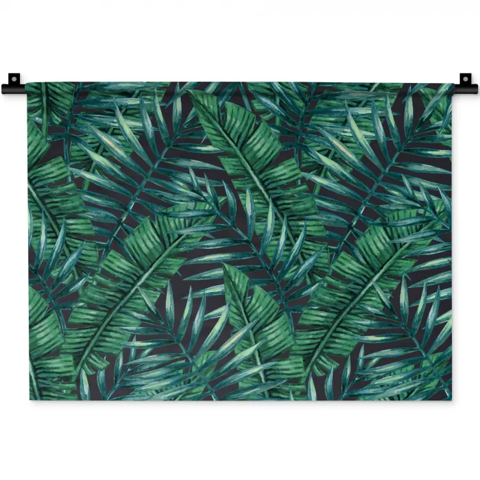Bladeren - Jungle - Tropical Wandkleed katoen klein -zz3d