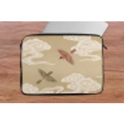 Vogels - Vliegen - Beige laptophoes neopreen klein -tafel