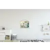 Lieveheersbeestje - Bloemen - Wit textielposter latten blank klein -kinderkamer