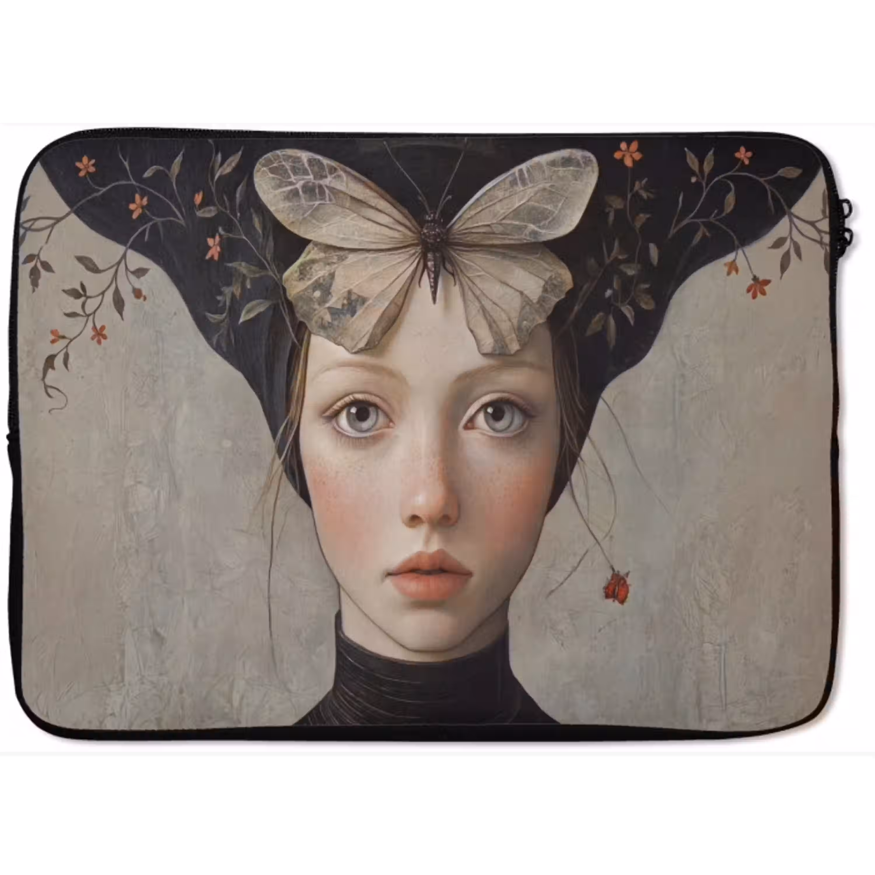 Woman - Butterfly - Art - Classic - Muted laptophoes neopreen klein -zkaufland3dotto