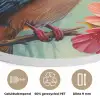 IJsvogel - Bloesem - Natuur - Vogels - Bloemen Akoestische PET Vilt - Rond klein -closeup_NL