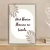Bloemen - Quote - Zomer - Beige canvas 2cm klein -sfeer1