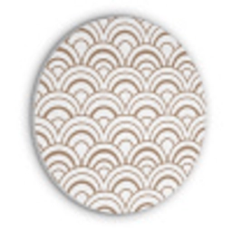 Klassiek - Motief - Terracotta Akoestische PET Vilt - Rond klein 838 -3d