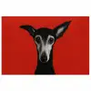 Windhond - Minimalistisch - Rood poster papier klein -3d