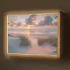 Zonsondergang - Zee - Strand - Duinen - Natuur Light Box met batterij (Wandlamp) middel -z3d_website