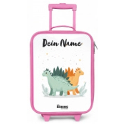 Dinos - Dieren - Sterren Kinderkoffer - Roze klein -zz3dotto
