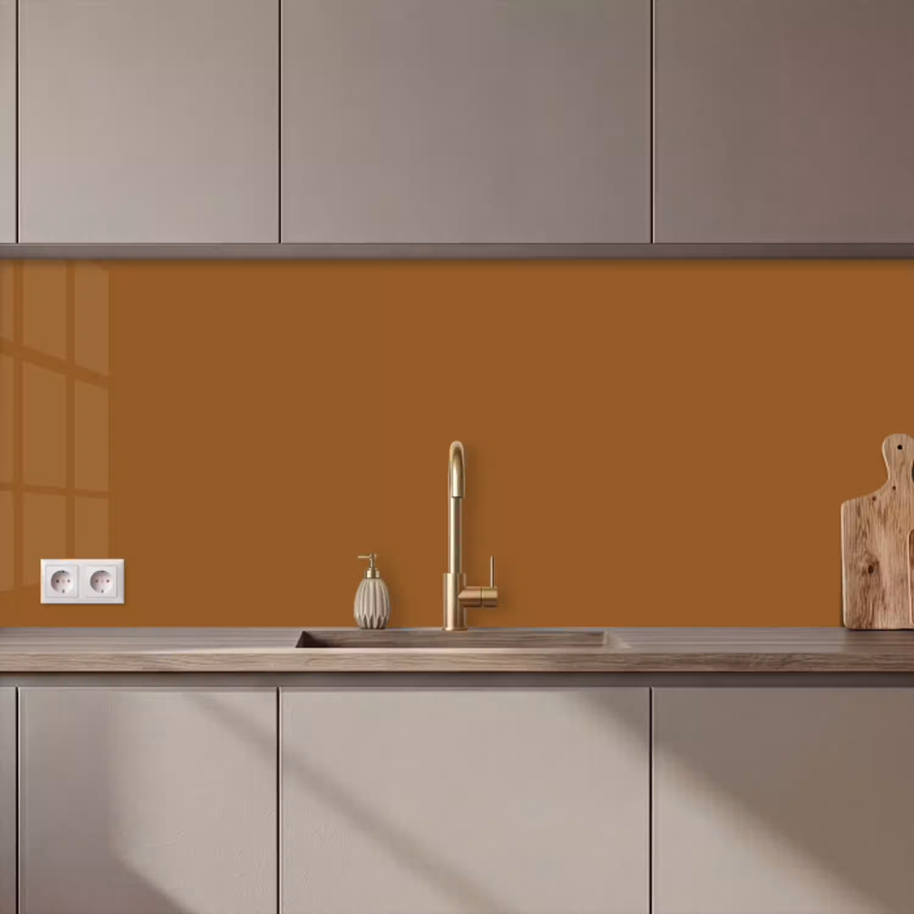 Bruin - Aardetint - Effen kleur keuken achterwand 2 middel 871 zz_3dshopping