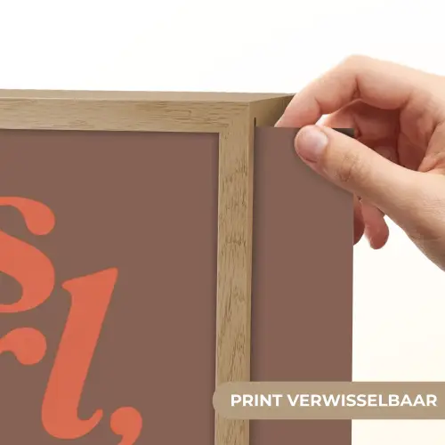 Yes girl you can - Oranje - Bruin Light Box met batterij (Wandlamp) middel -USP_websiteprintNL