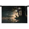 Hert - Bosbeek - Mystiek Wandkleed katoen klein -zz3d
