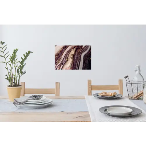 Marmer - Roze - Goud - Glitter - Marmerlook Muursticker klein -eettafel