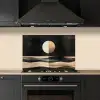 Maan - Cirkel - Goud keuken achterwand spatscherm klein -sfeer1