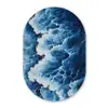 Golven - Blauw - Schuim Wandcirkel Ovaal Forex klein -3d
