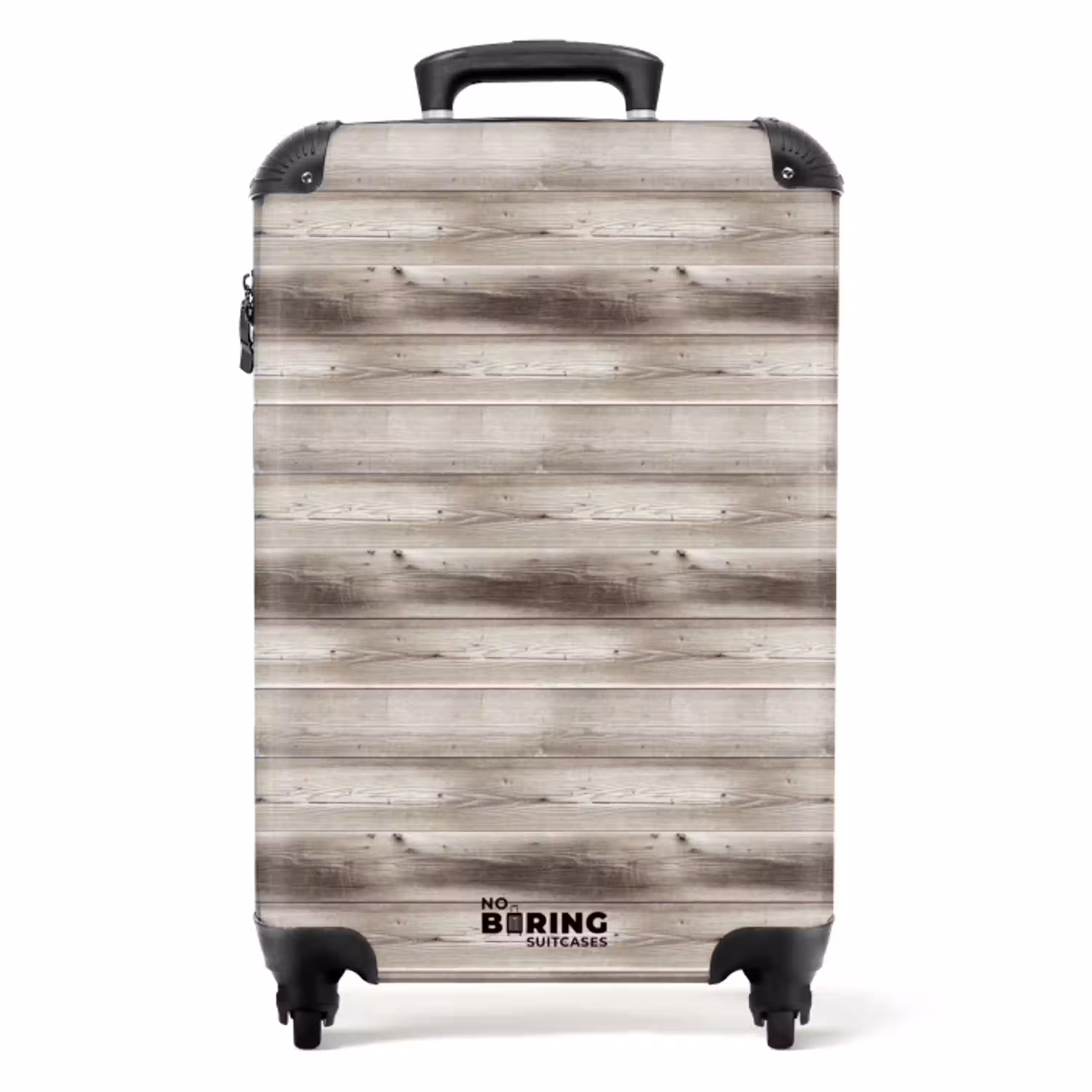 Licht verweerd hout met donkere accenten NBS - Handbagage koffer - Volwassenen Unisex middel -productfoto_recht
