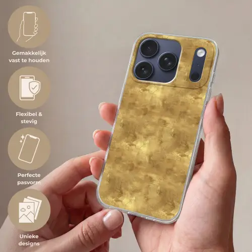Industrieel - Textuur - Goud Telefoonhoesje iPhone 17 Pro klein 878 -sfeer3_NL