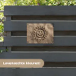 Gezichtje - Zon - Zand - Getekend tuinposter los doek klein -sfeer3