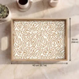 Minimalistisch - Patroon - Terracotta Dienblad Rechthoek middel 911 -USP_FormaatEN