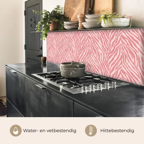 Zebra - Print - Roze keuken achterwand 2 middel 871 -usp_NL