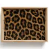 Pantervacht - Realistisch - Bruin Dienblad Rechthoek middel -z3d_shopping