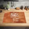 Bloem - Minimalistisch - Wit Inductie beschermer vinyl 3mm klein -sfeer5
