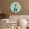 Cartoon - Dino - Oranje - Stekels Akoestische PET Vilt - Rond klein -sfeer1