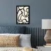 Abstract - Lijnen - Modern - Beige fotolijst zwart zonder passe partout klein -sfeer3