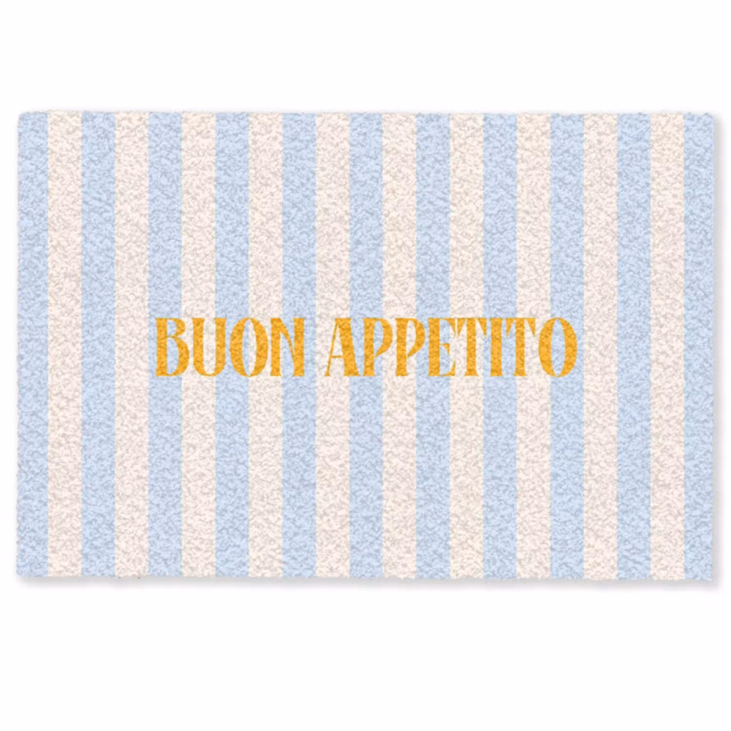Oranje - Blauw - Strepen - Buon appetito Deurmat klein -zkaufland3d
