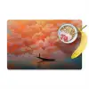 Zee - Boot - Wolken - Oranje Placemat vinyl groot -zzzproduct_Kitchenyeah-website