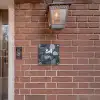 Donkergrijze stenen - Modern Naambord Vierkant klein -sfeer7-XS