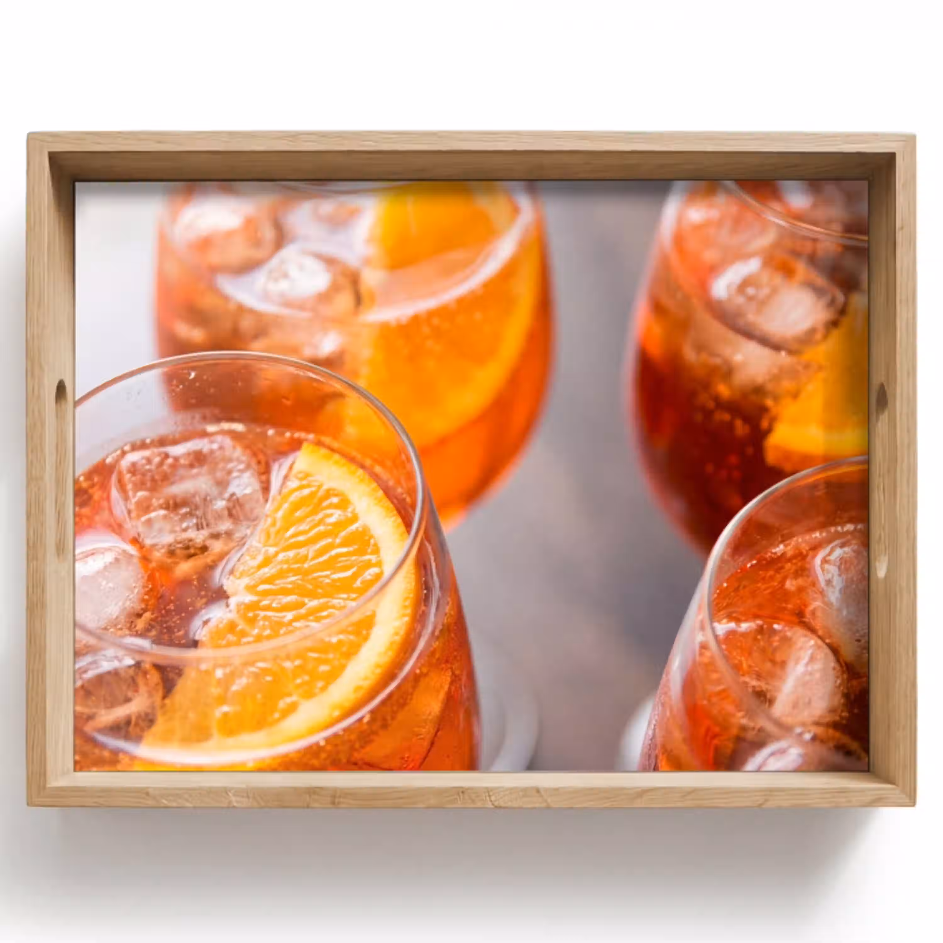 Drank - Sinaasappel - IJs - Zomer - Oranje Dienblad Rechthoek middel -z3d_shopping