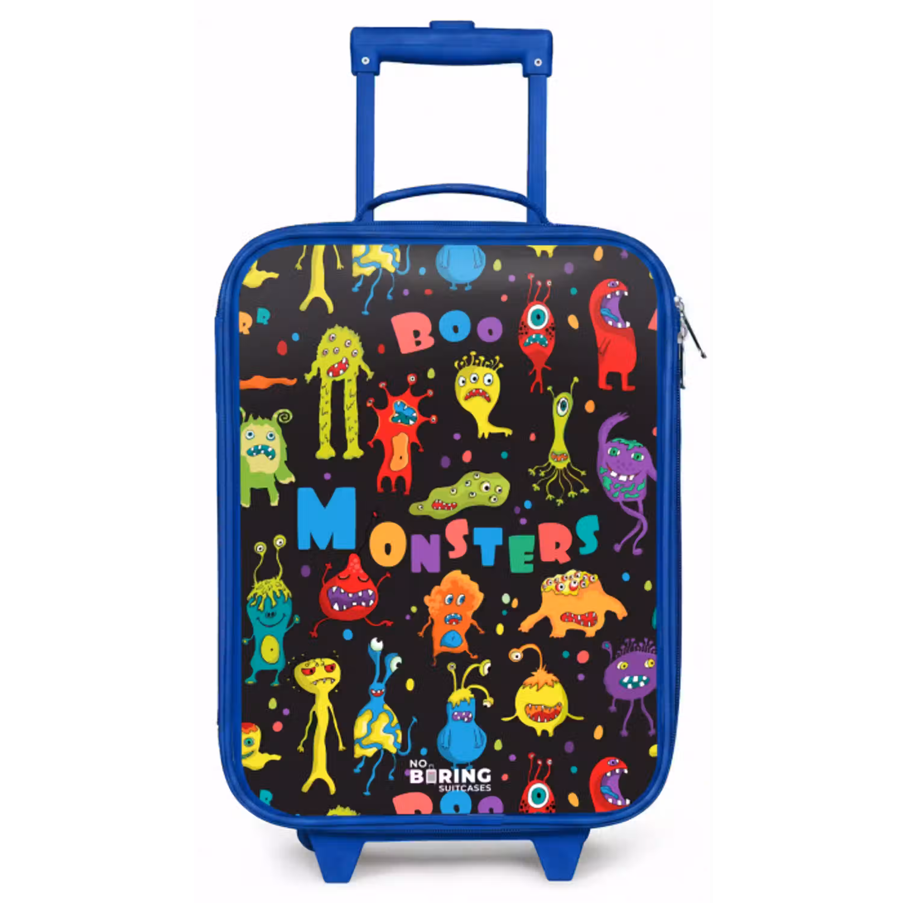 Patroon van monsters Kinderkoffer - Blauw klein -zz3dotto