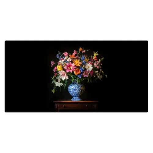Kleur - Vaas - Bloemen - Boeket Muismat XXL klein -3d_leeg