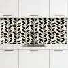Botanisch - Dessin - Zwart - Beige keuken achterwand 2 middel 871 -3d