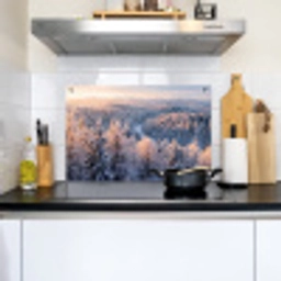 Bos - Bergen - Goud - Winter - Warm Inductie beschemer met haakjes klein -sfeer2
