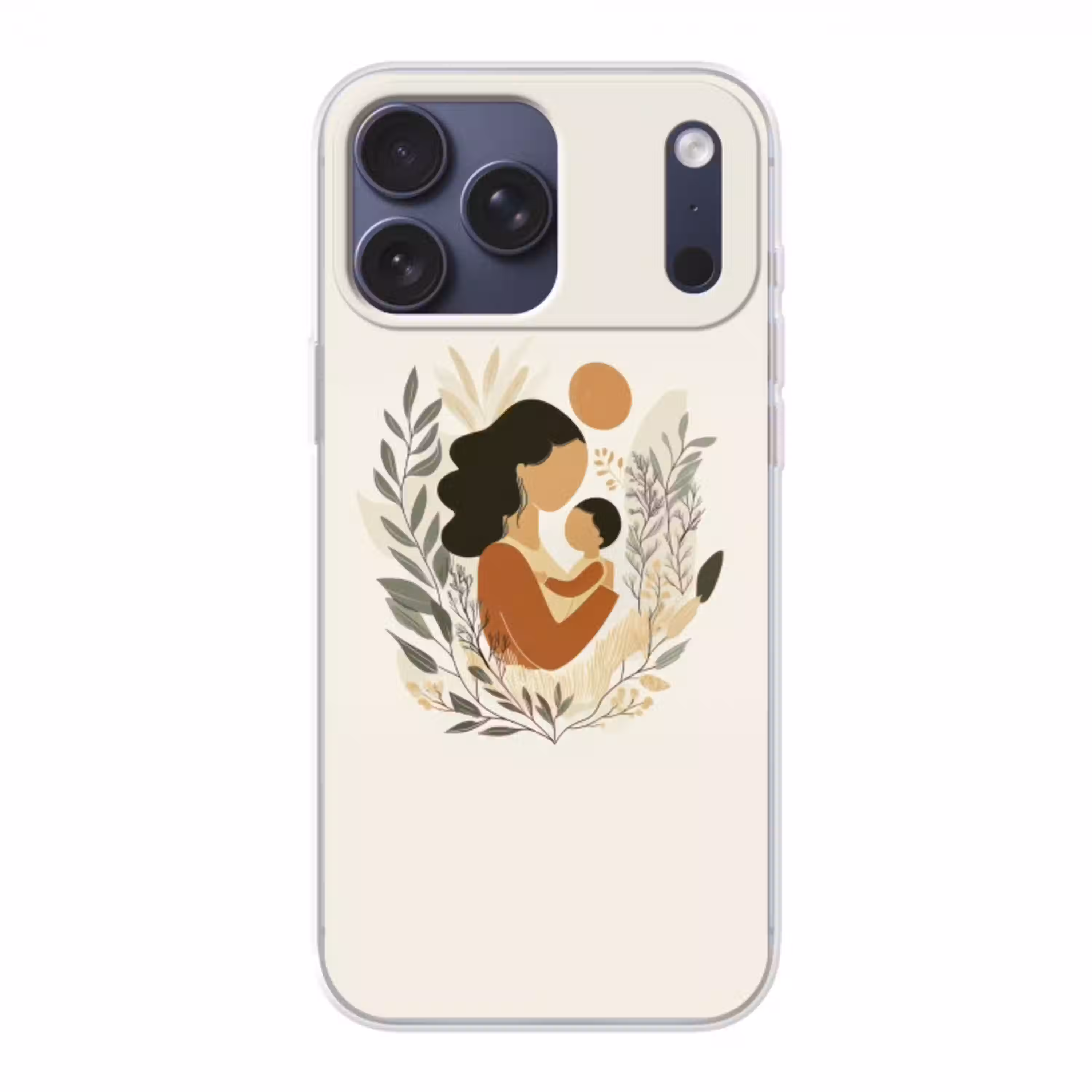 Illustratie - Moeder - Kind - Liefdevol Telefoonhoesje iPhone 17 Pro Max klein -3d