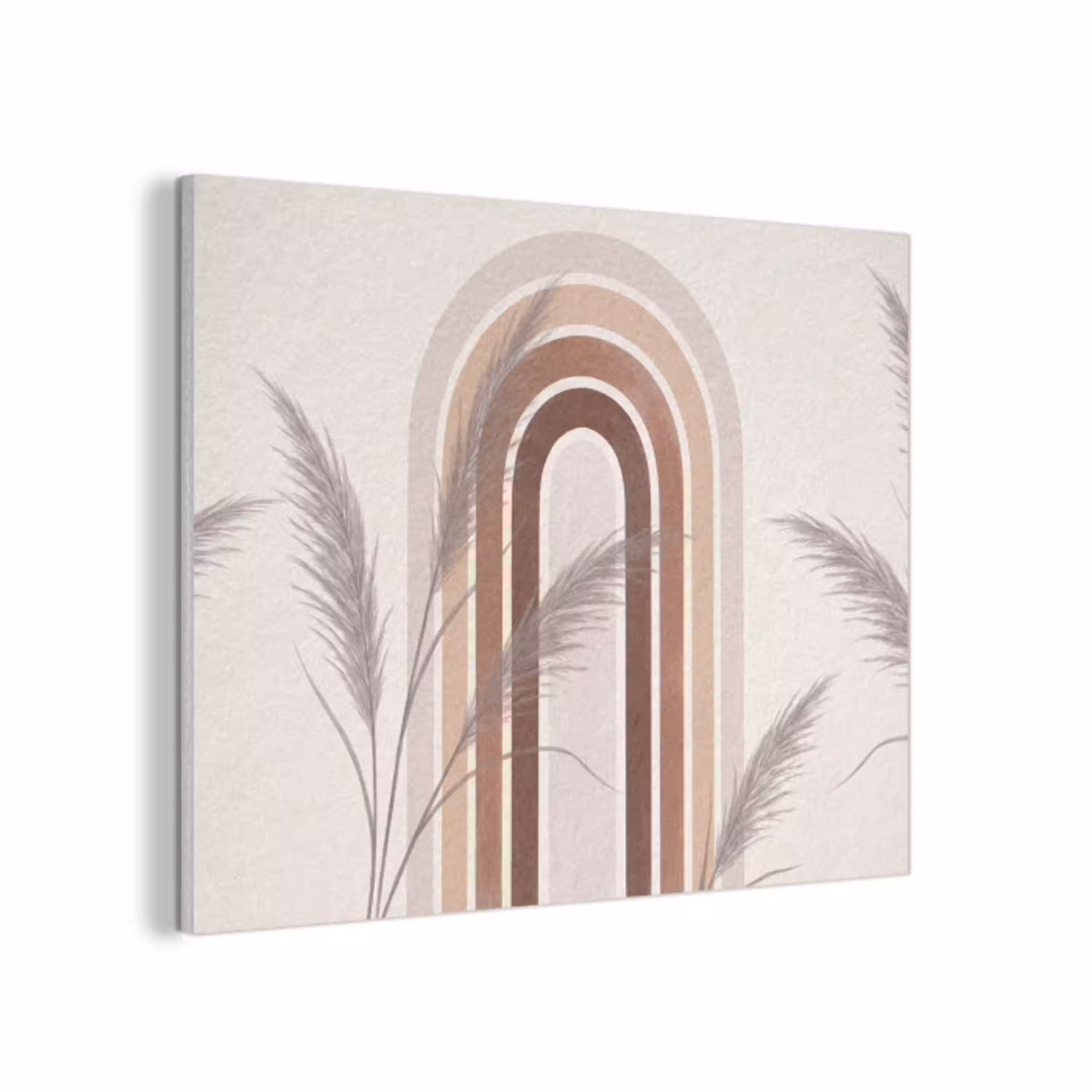 Abstract - Bogen - Plant - Boho - Beige PET vilt klein -3d