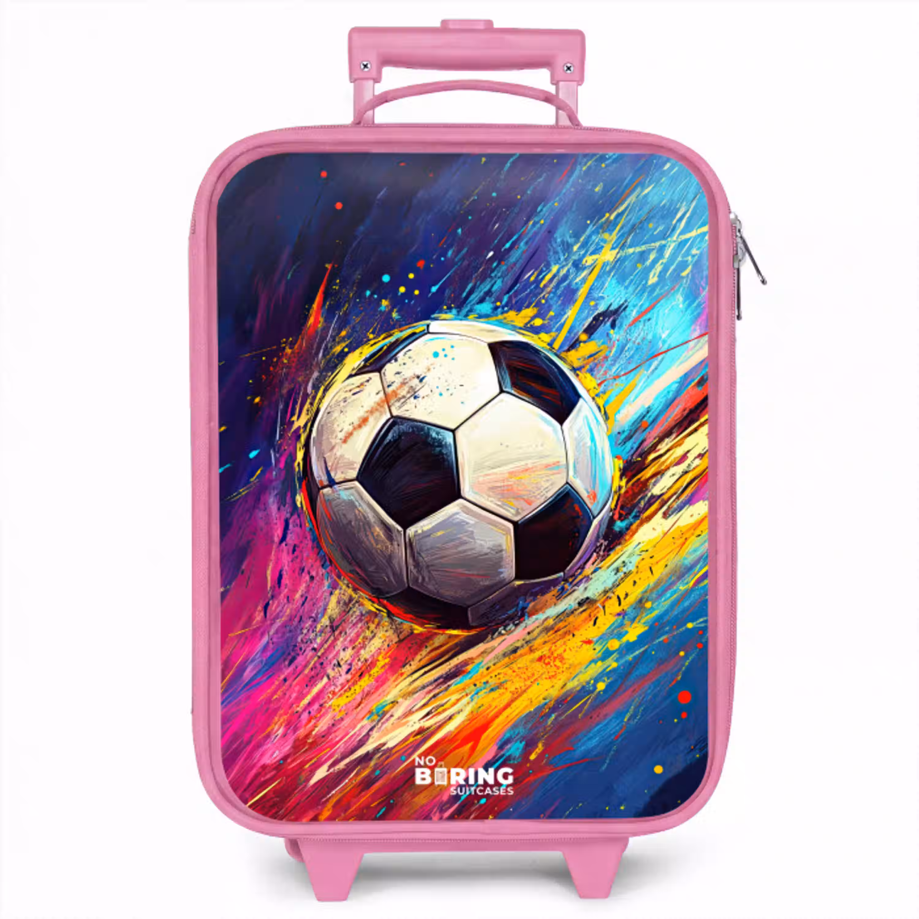 Neon - Voetbal - Kleurrijk Kinderkoffer - Roze klein -zzz_website3d