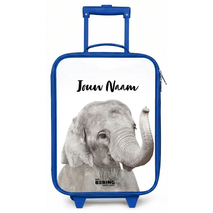 Oscar Olifant Kinderkoffer - Blauw klein -zz3dotto