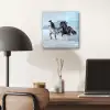 Paarden - Winter - Dieren - Natuur - Sneeuw aluminium wit klein -sfeer5