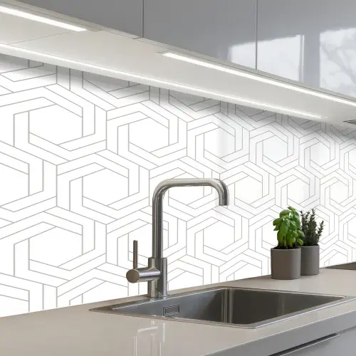 Design - Geometrie - Patronen - Abstract keuken achterwand 2 middel 871 -3d_schuin